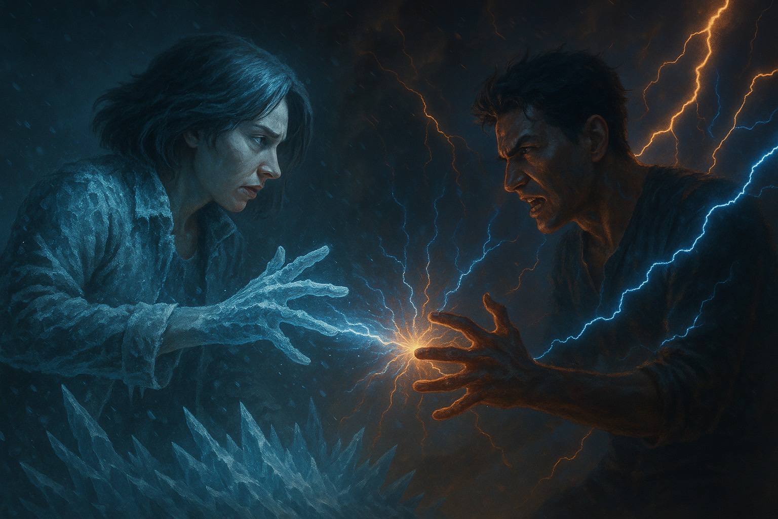 Two people representing the synergy of ICE LIGHT's services